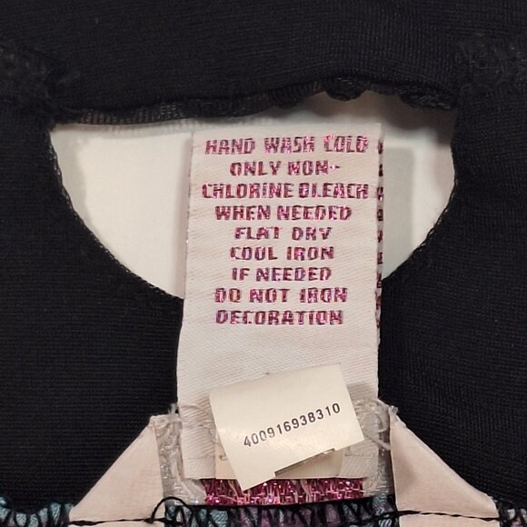 Candie’s Boho Size Medium Sleeveless Tank Top Geometric Print Handkerchief Hem - Picture 6 of 8